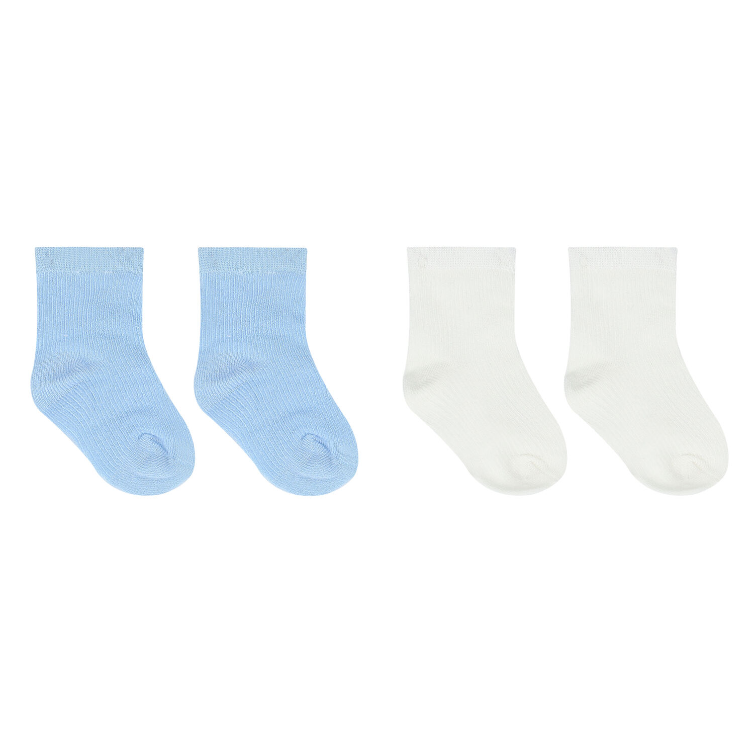 Baby boys Blue & White Socks (6 Pack), 1, hi-res