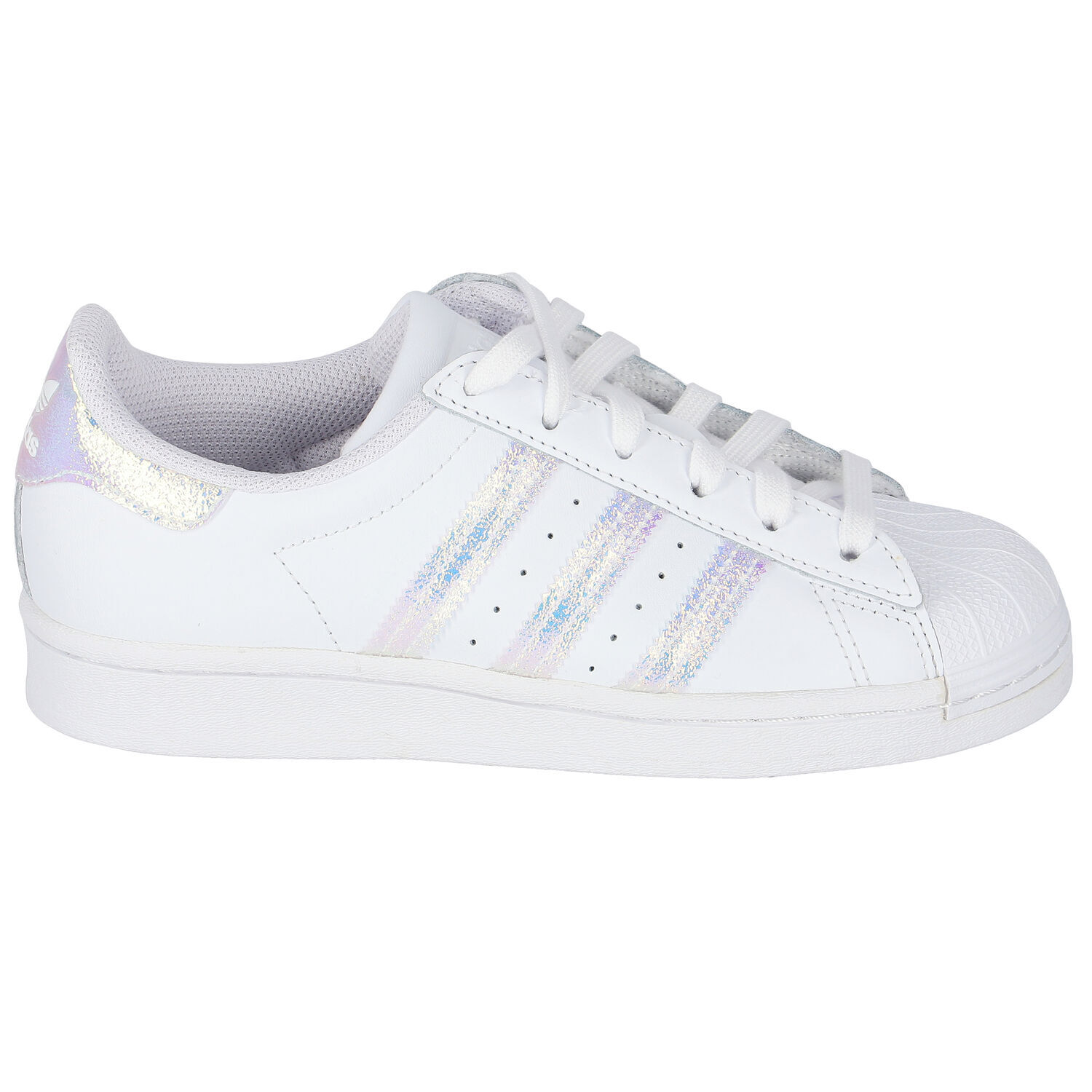 Girls White Superstar Trainers, 1, hi-res image number null