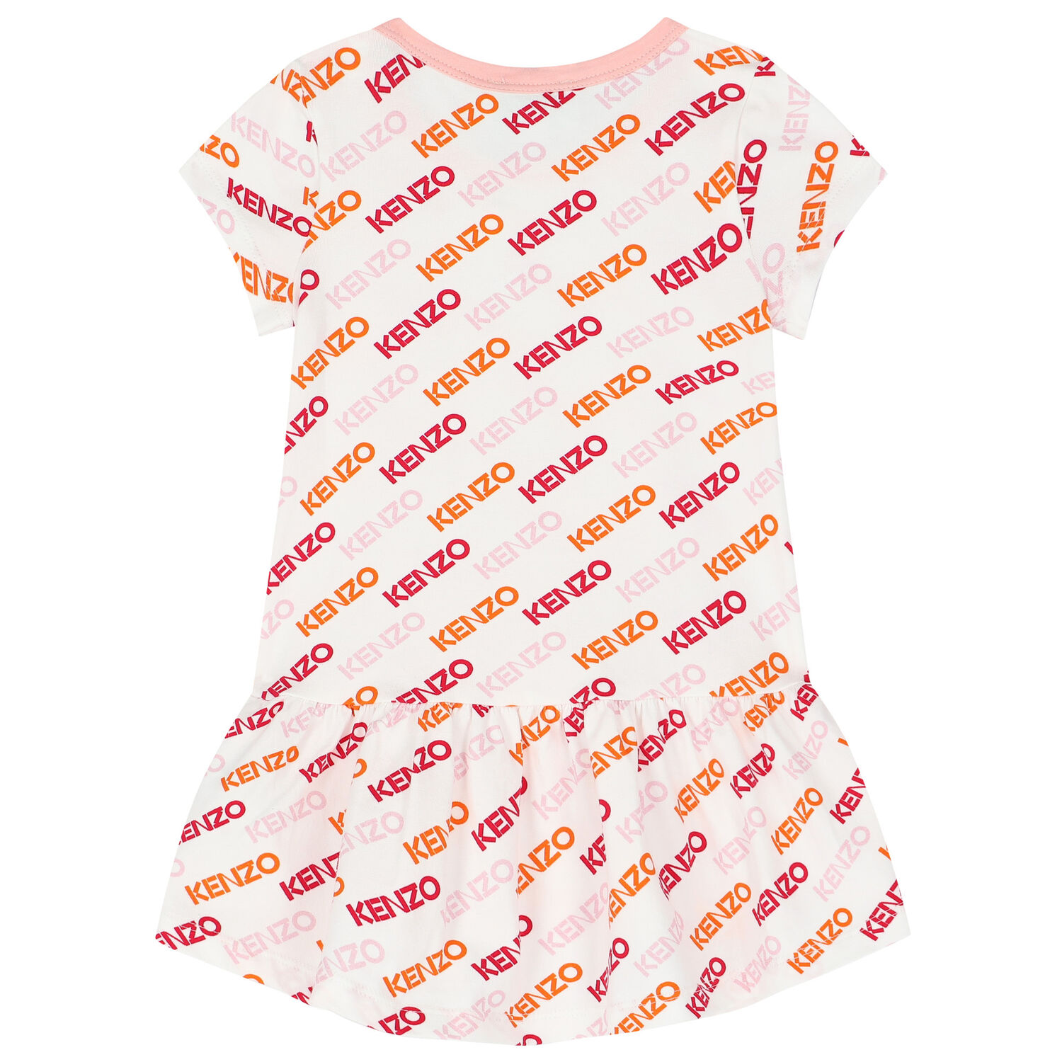 Younger Girls White Logo Dress, 1, hi-res