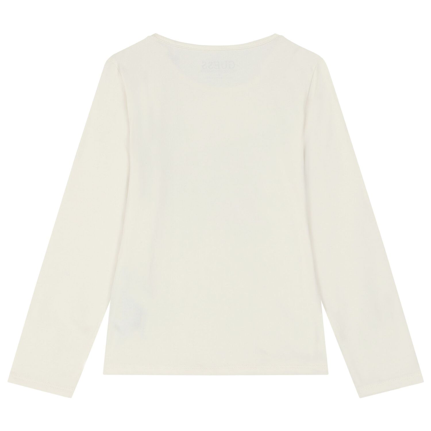 Girls Ivory Logo Long Sleeve Top, 1, hi-res