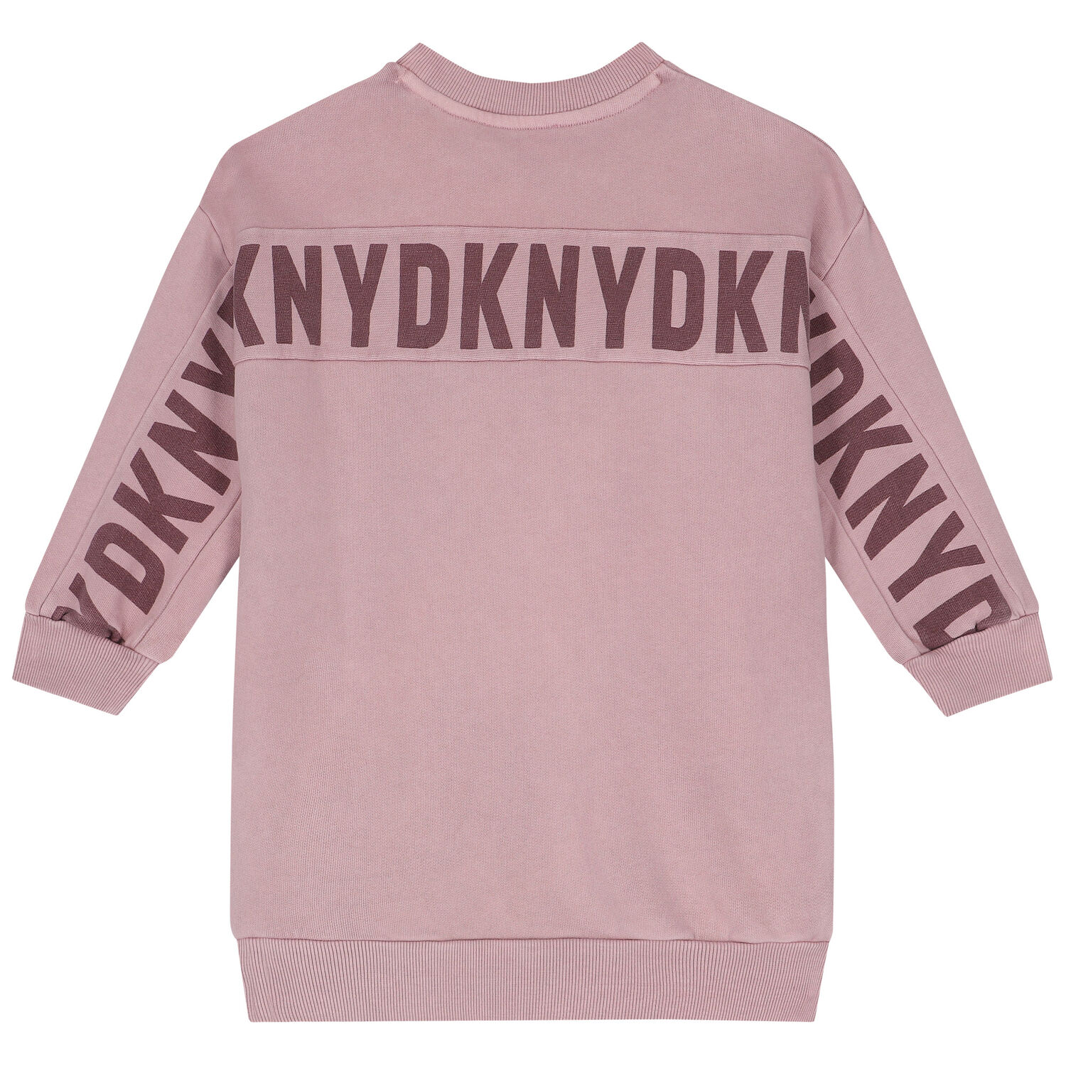 Girls Pink Logo Sweatshirt Dress, 1, hi-res