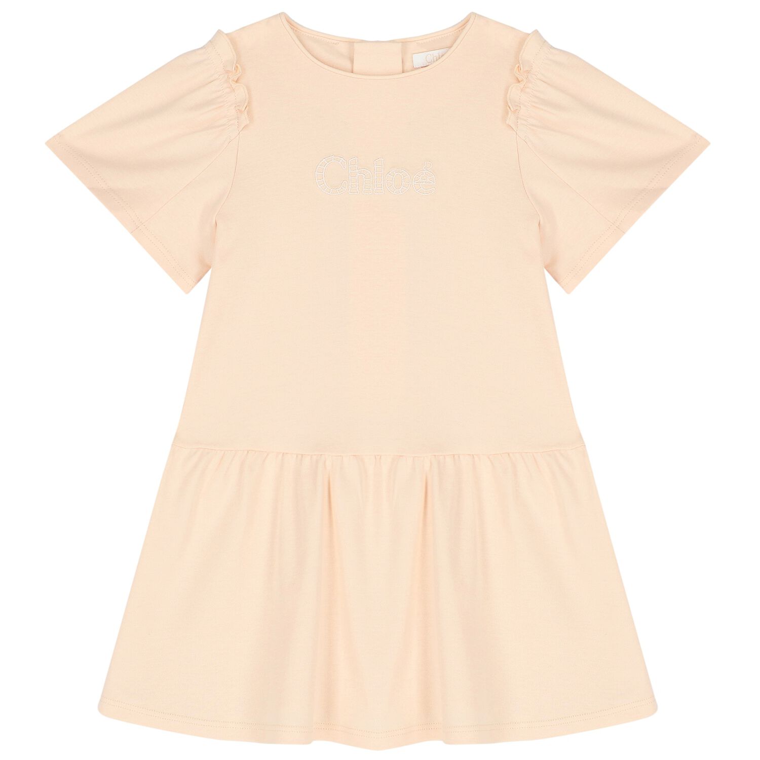 Younger Girls Pink Logo Dress, 1, hi-res image number null