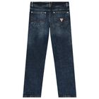 Boys Blue Logo Denim Jeans, 1, hi-res