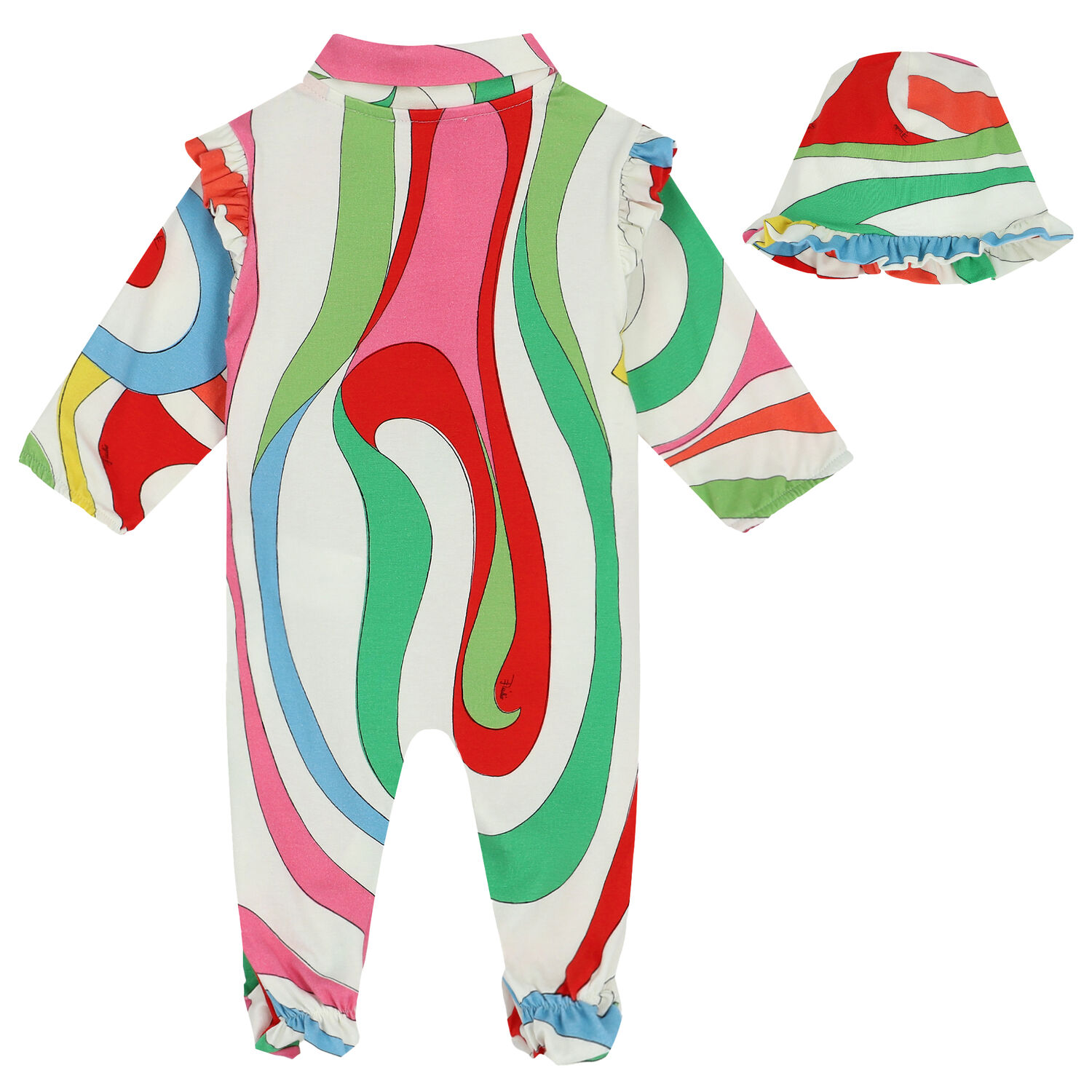 Baby Girls Ivory Marmo Babygrow Set, 1, hi-res