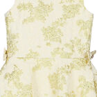 Girls Ivory & Gold Brocade Dress, 1, hi-res