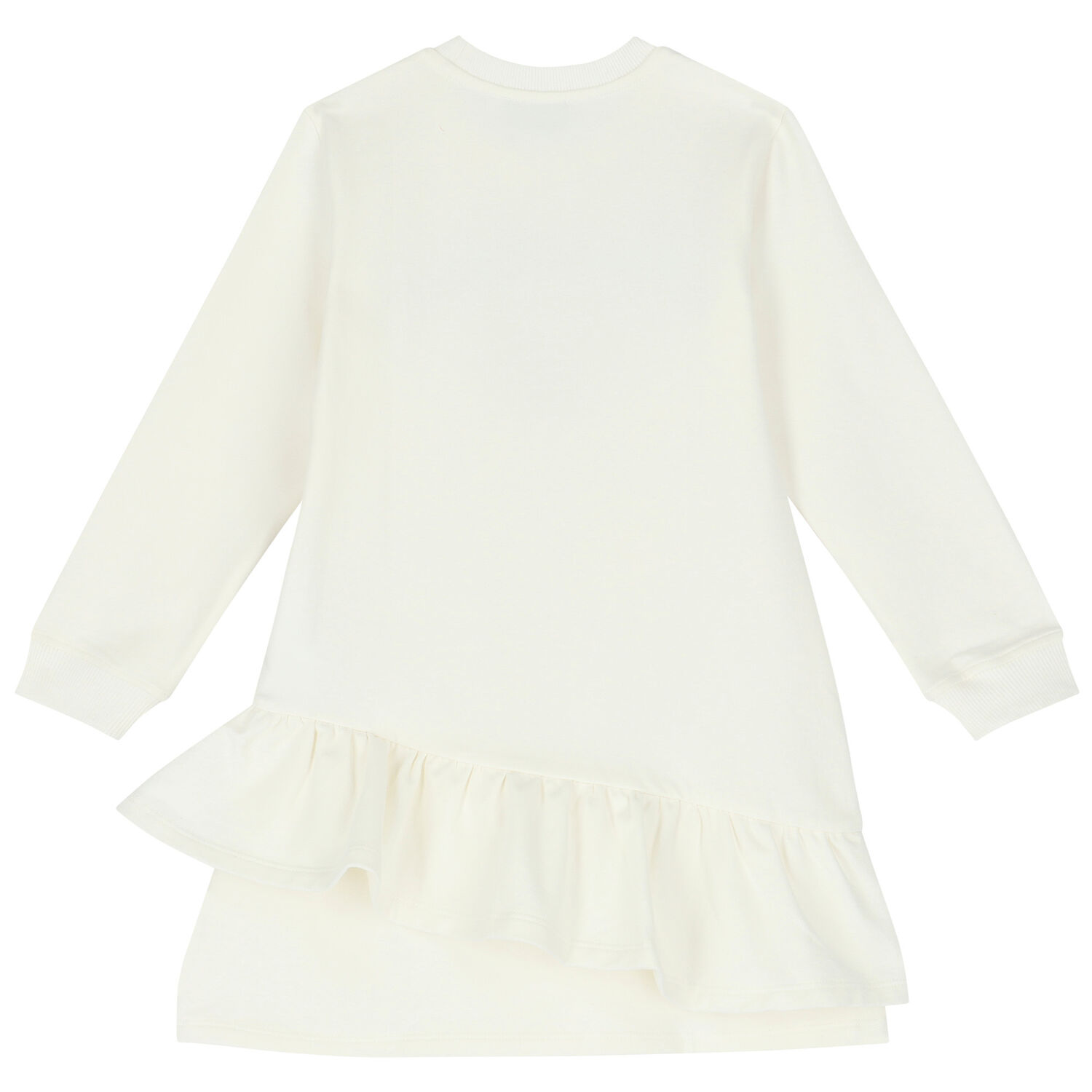 Girls Ivory Teddy Bear Logo Dress, 2, hi-res