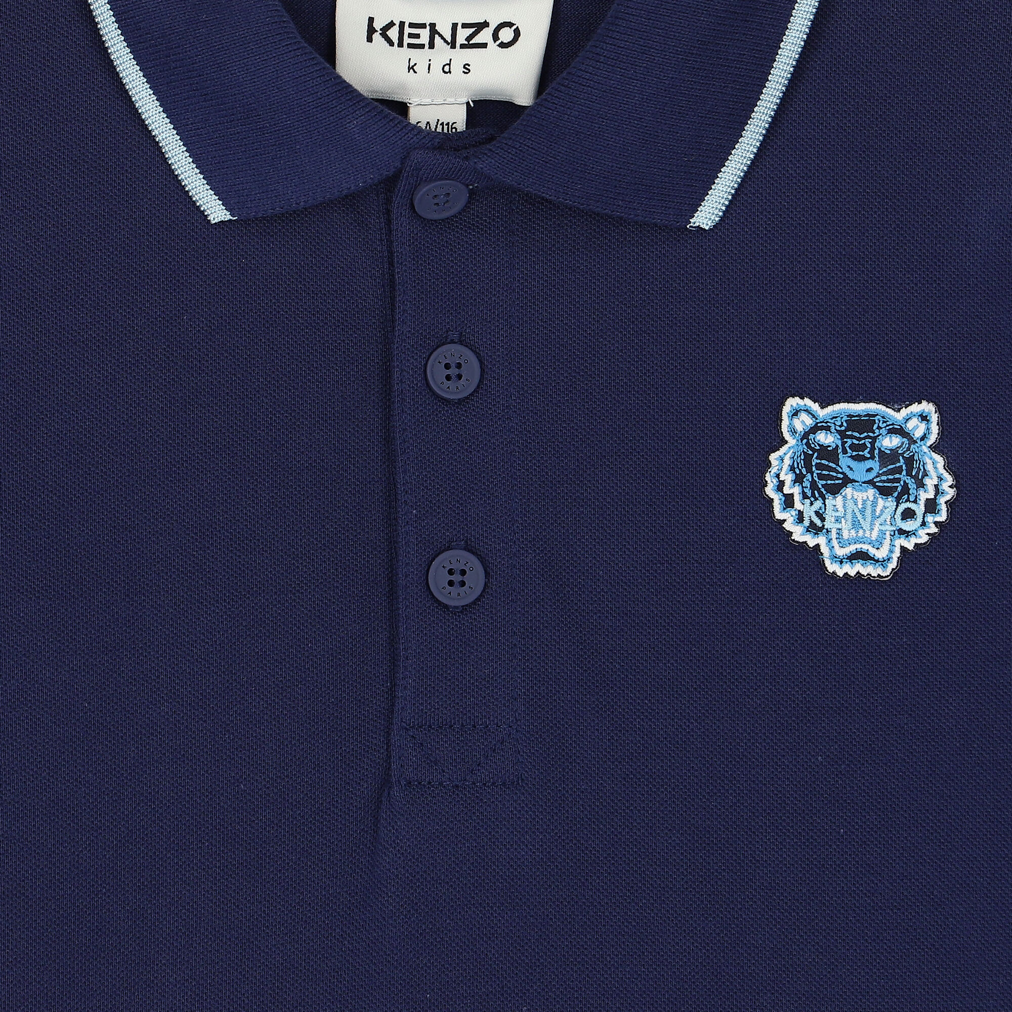 KENZO KIDS Boys Navy Logo Polo Shirt Junior Couture UK