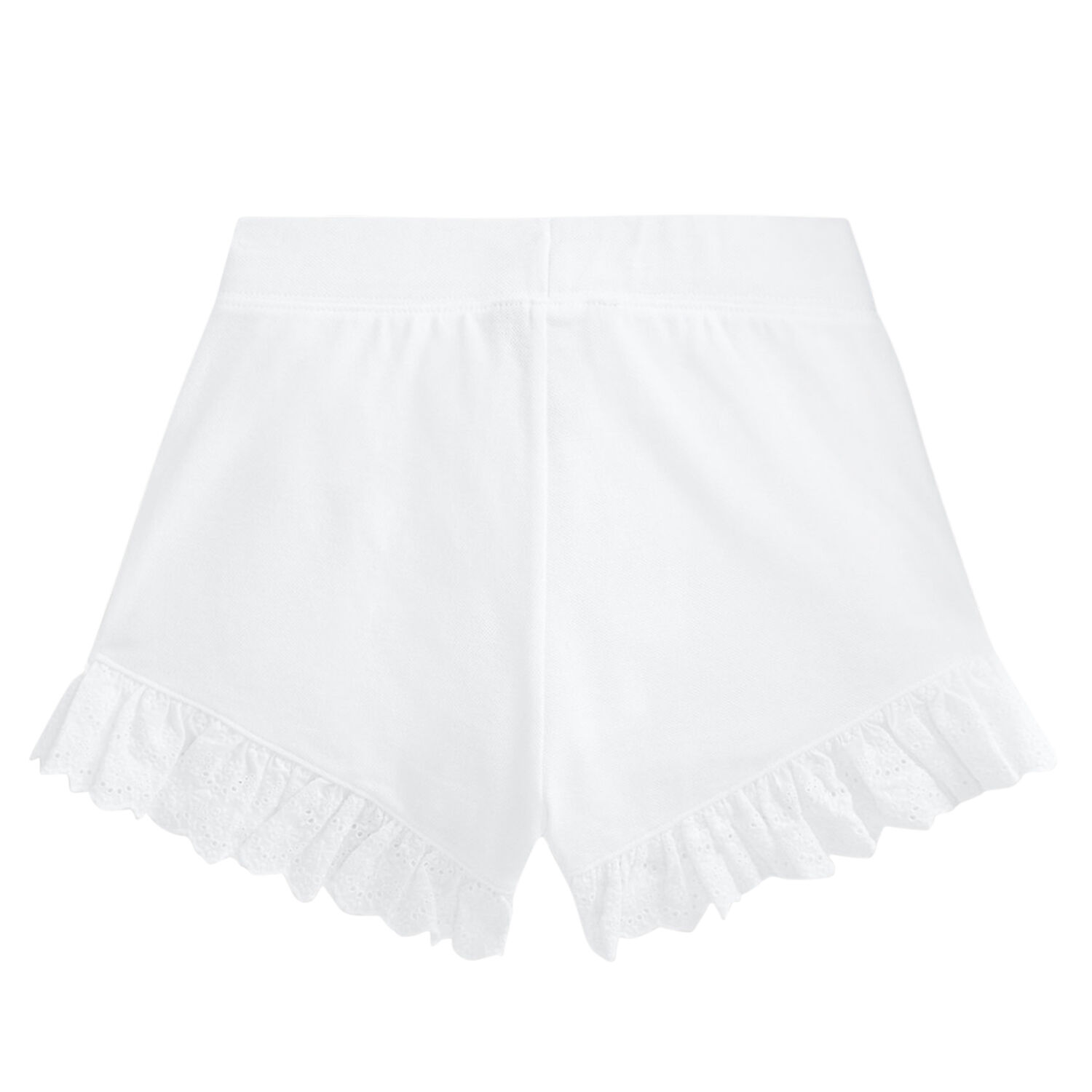Girls White Logo Shorts, 1, hi-res