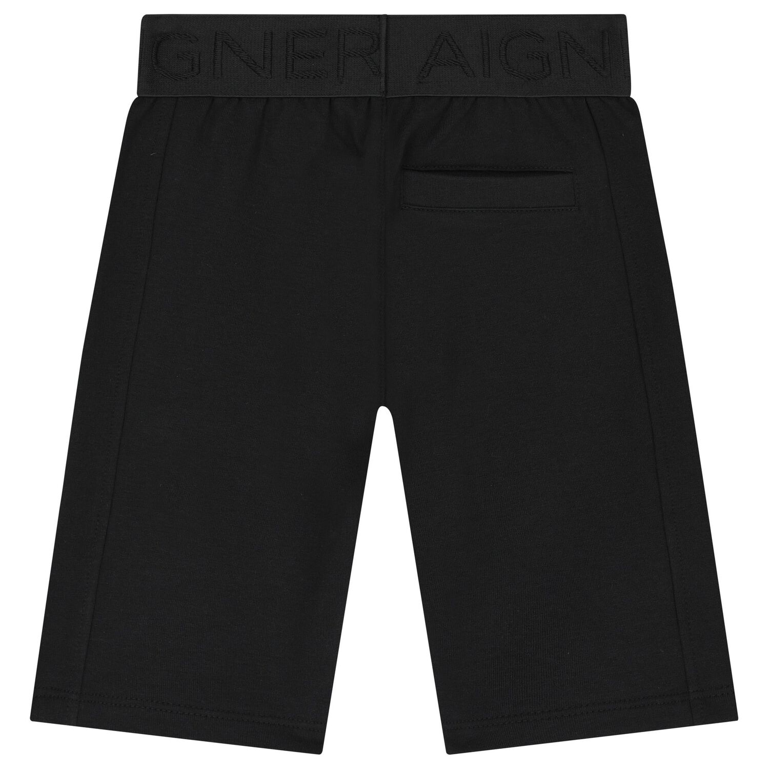 Younger Boys Black Logo Shorts, 1, hi-res