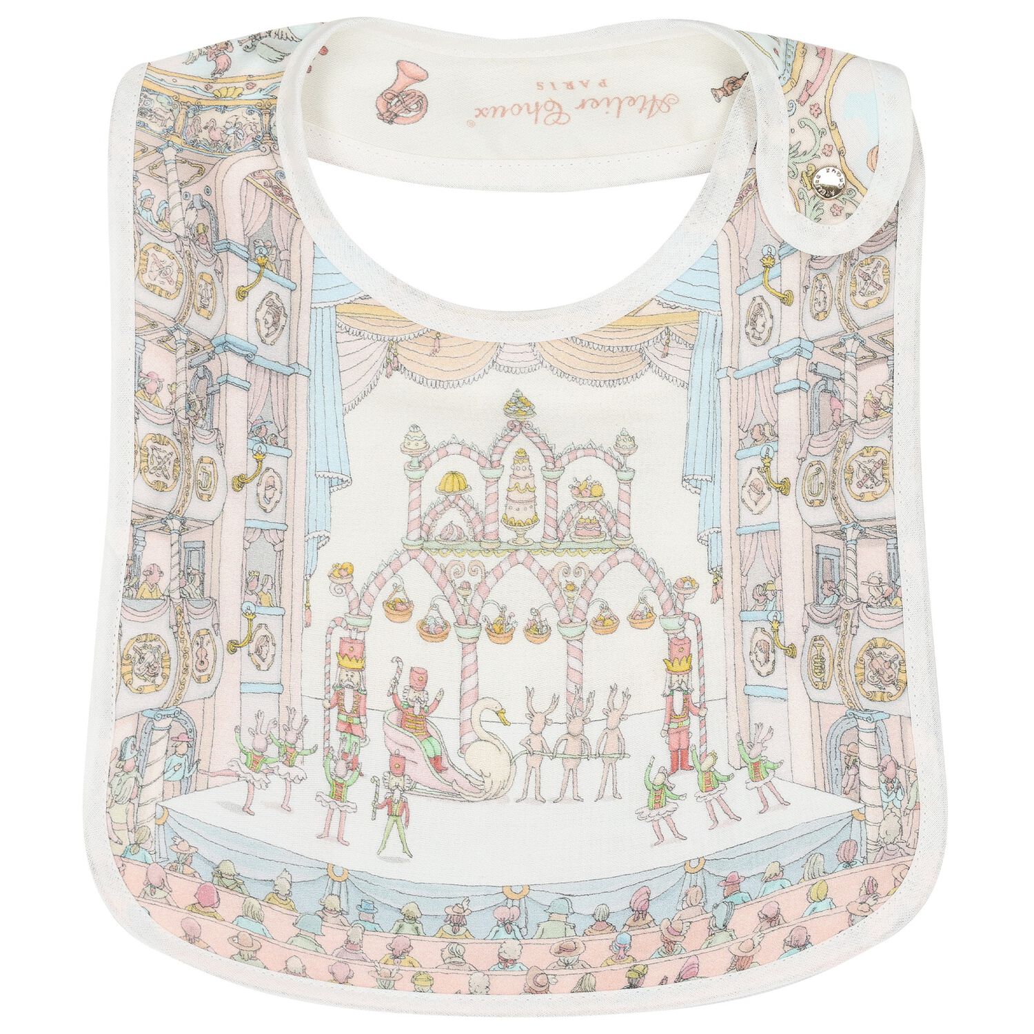 White & Blue Nutcracker Baby Bib, 1, hi-res image number null