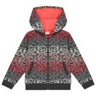 Girls Multi-Coloured Hooded Zip Up Top, 1, hi-res