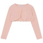 Girls Pink Bolero Knit Cardigan, 1, hi-res
