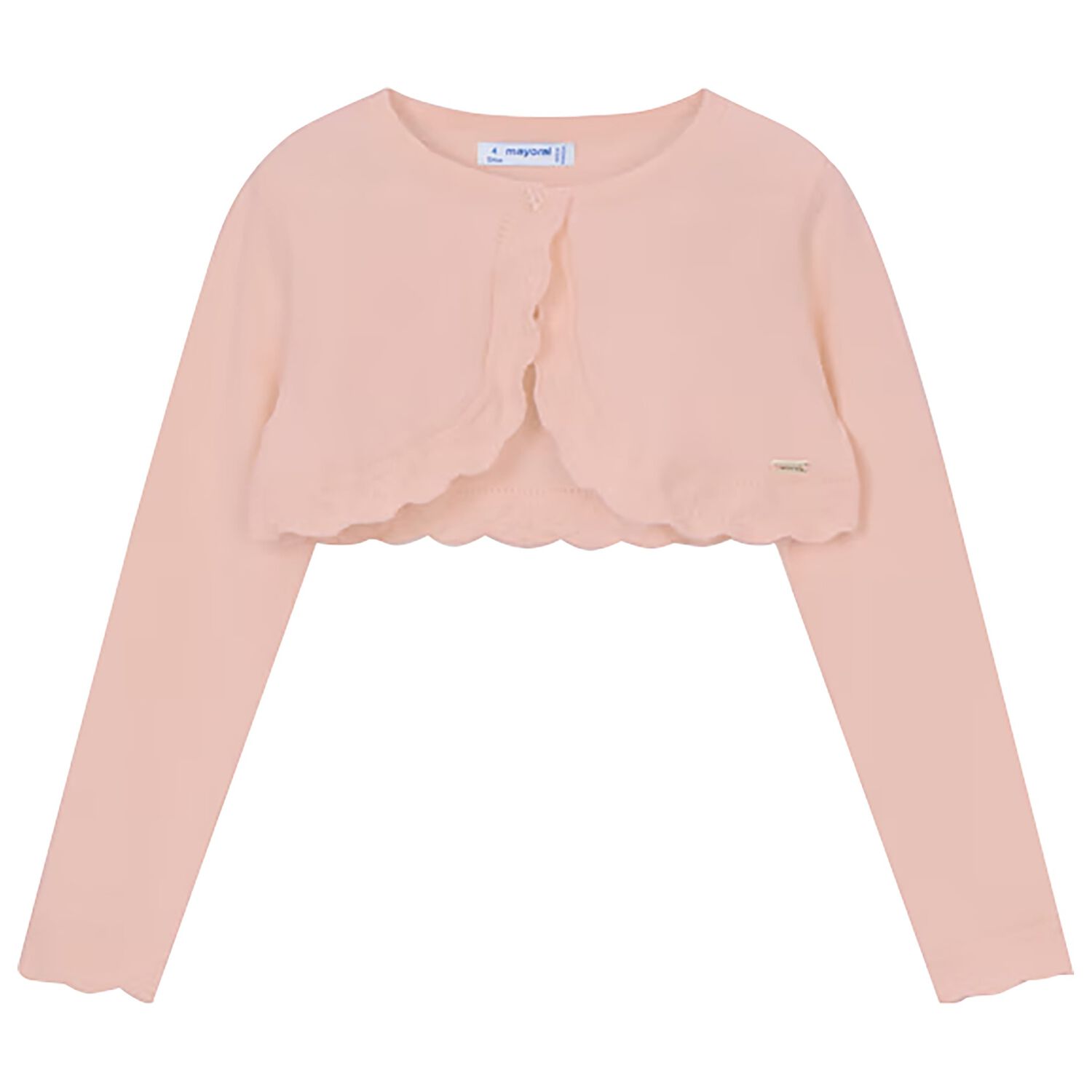 Girls Pink Bolero Knit Cardigan, 1, hi-res