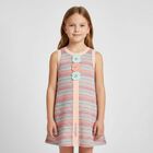 Girls Pink Striped Dress, 1, hi-res