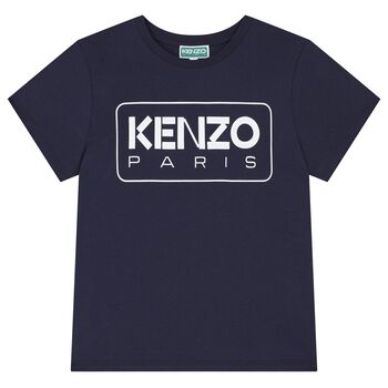 Boys Navy Blue Logo T-Shirt