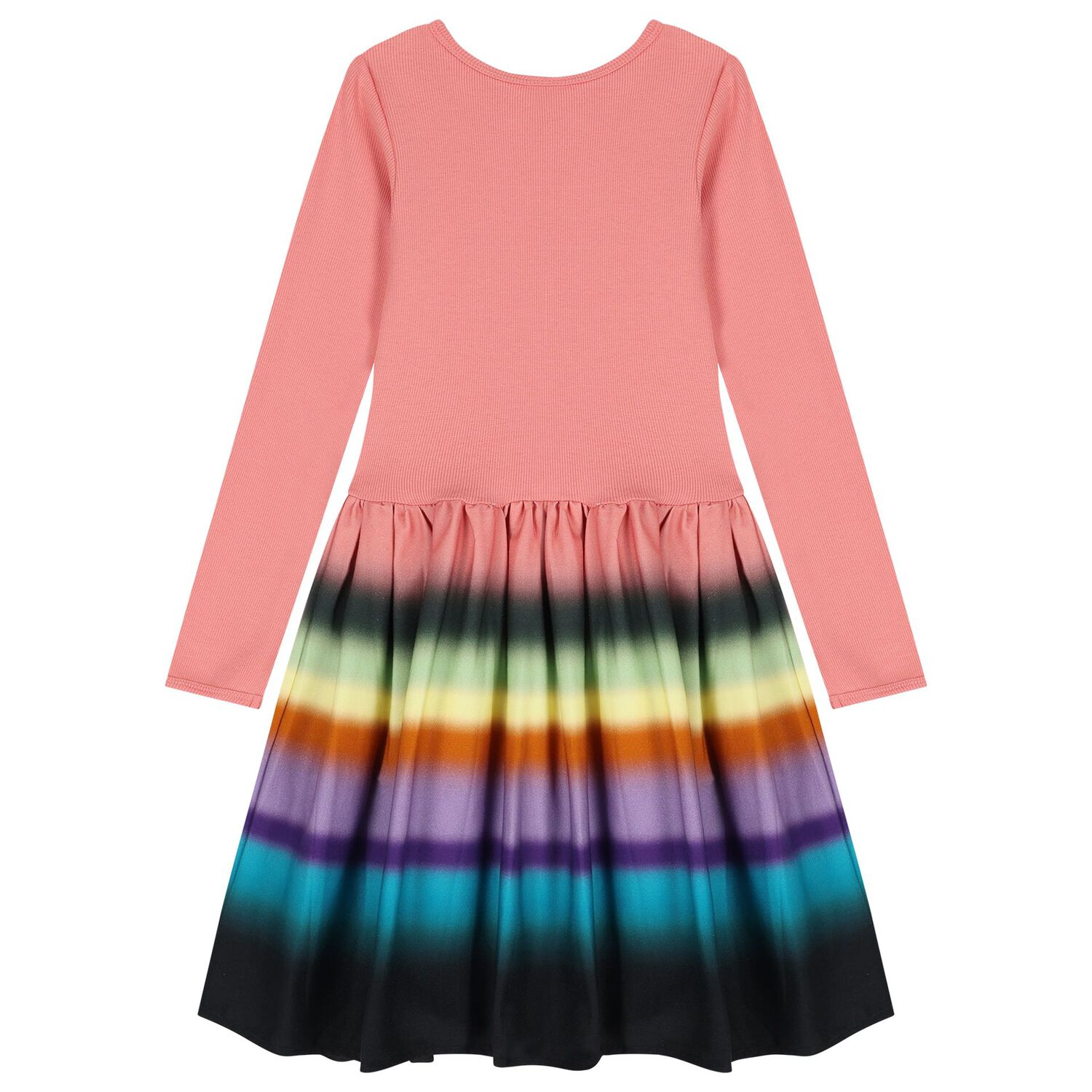 Girls Pink Striped Dress, 1, hi-res