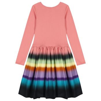 Girls Pink Striped Dress