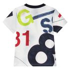 Younger Boys White & Green Logo Shorts Set, 2, hi-res