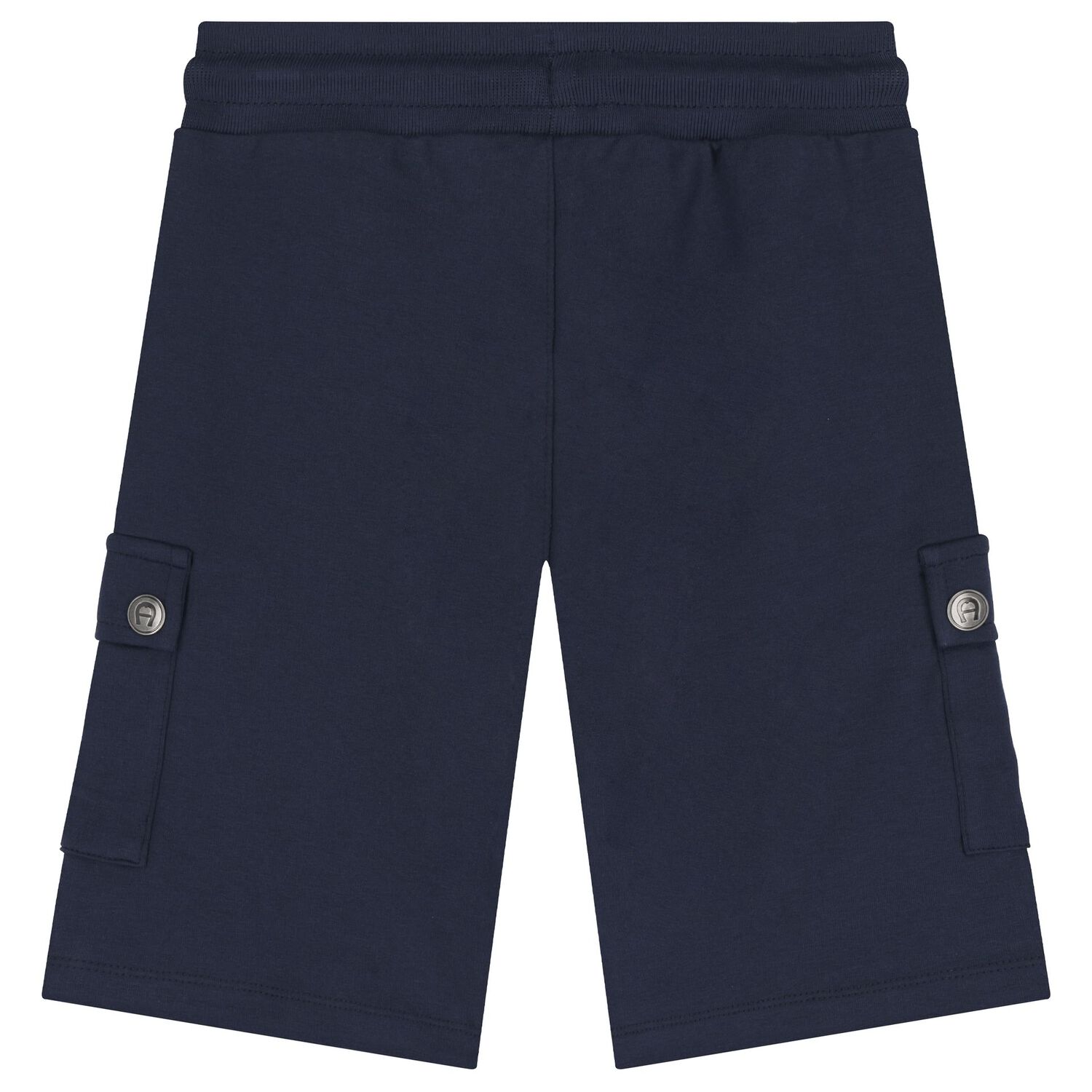 Boys Navy Blue Logo Shorts, 1, hi-res