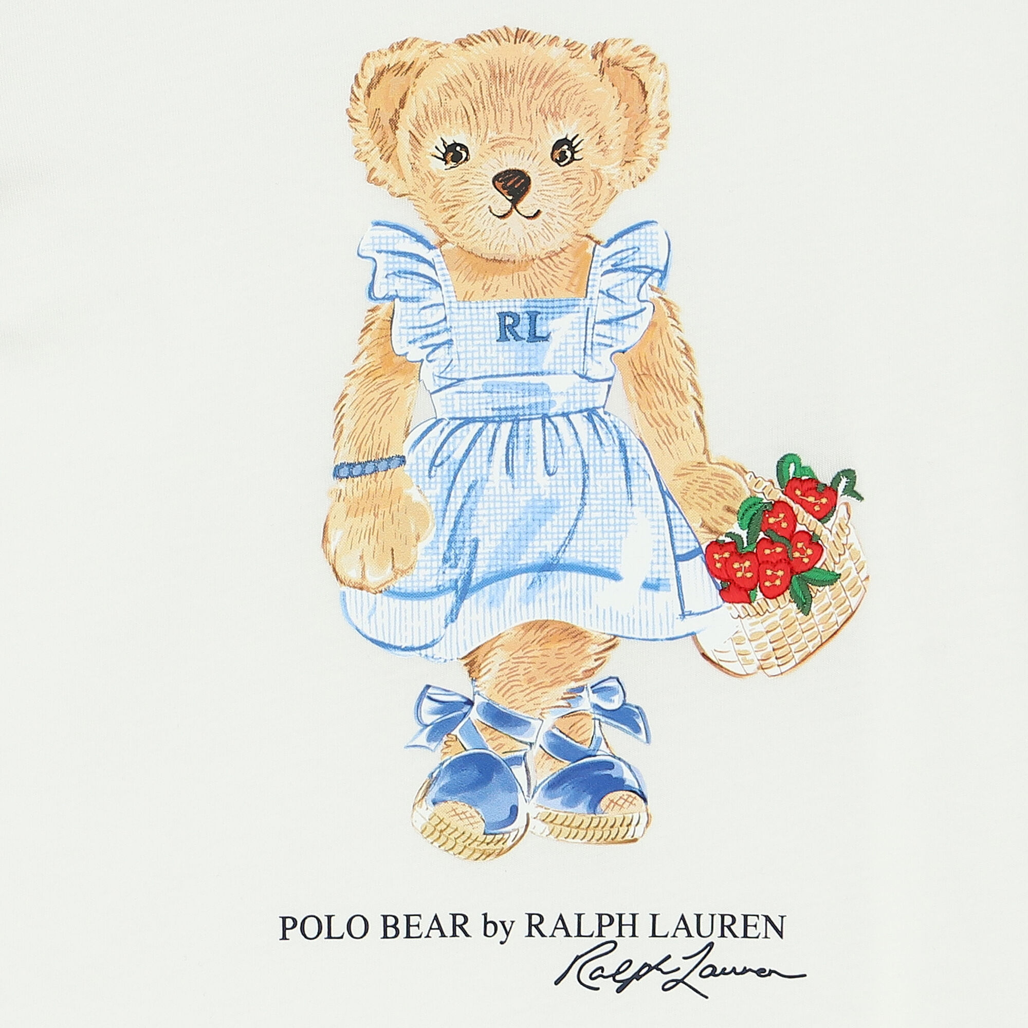 Ralph Lauren Girls White Polo Bear T Shirt Junior Couture UK