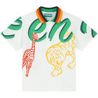 Younger Boys White Logo Polo Shirt, 1, hi-res