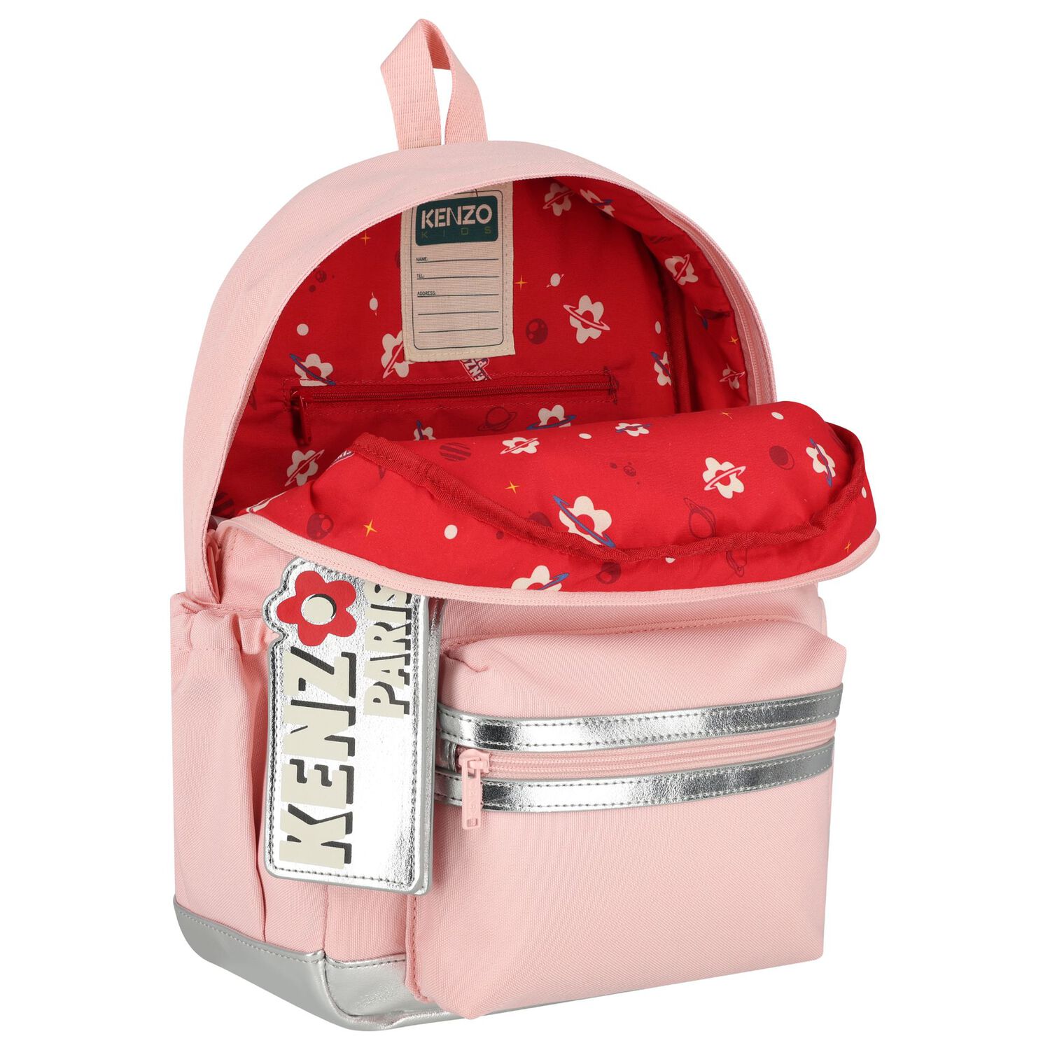 Girls Pink Logo Backpack, 1, hi-res