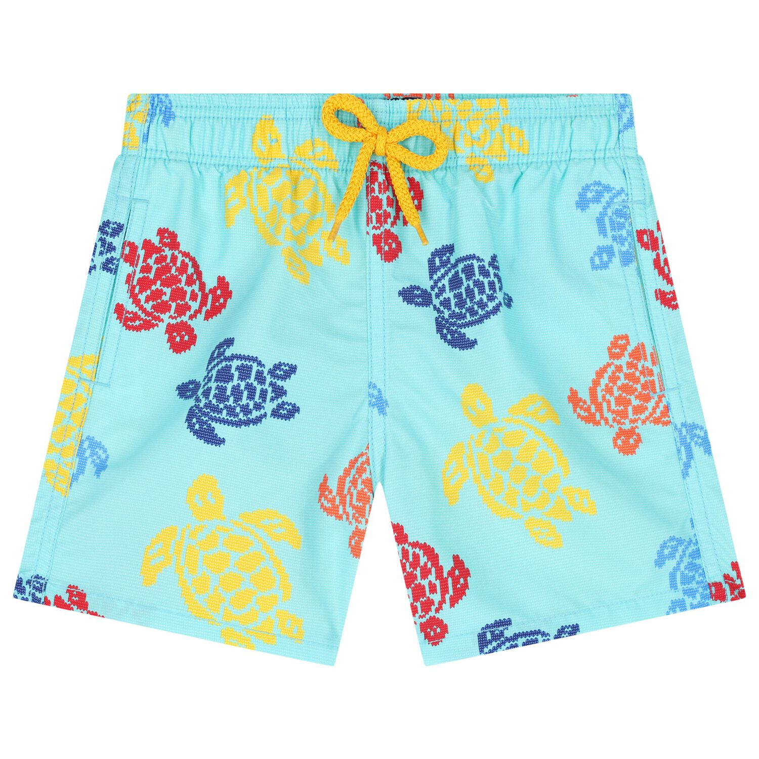 Boys Blue Turtle Swim Shorts, 1, hi-res image number null