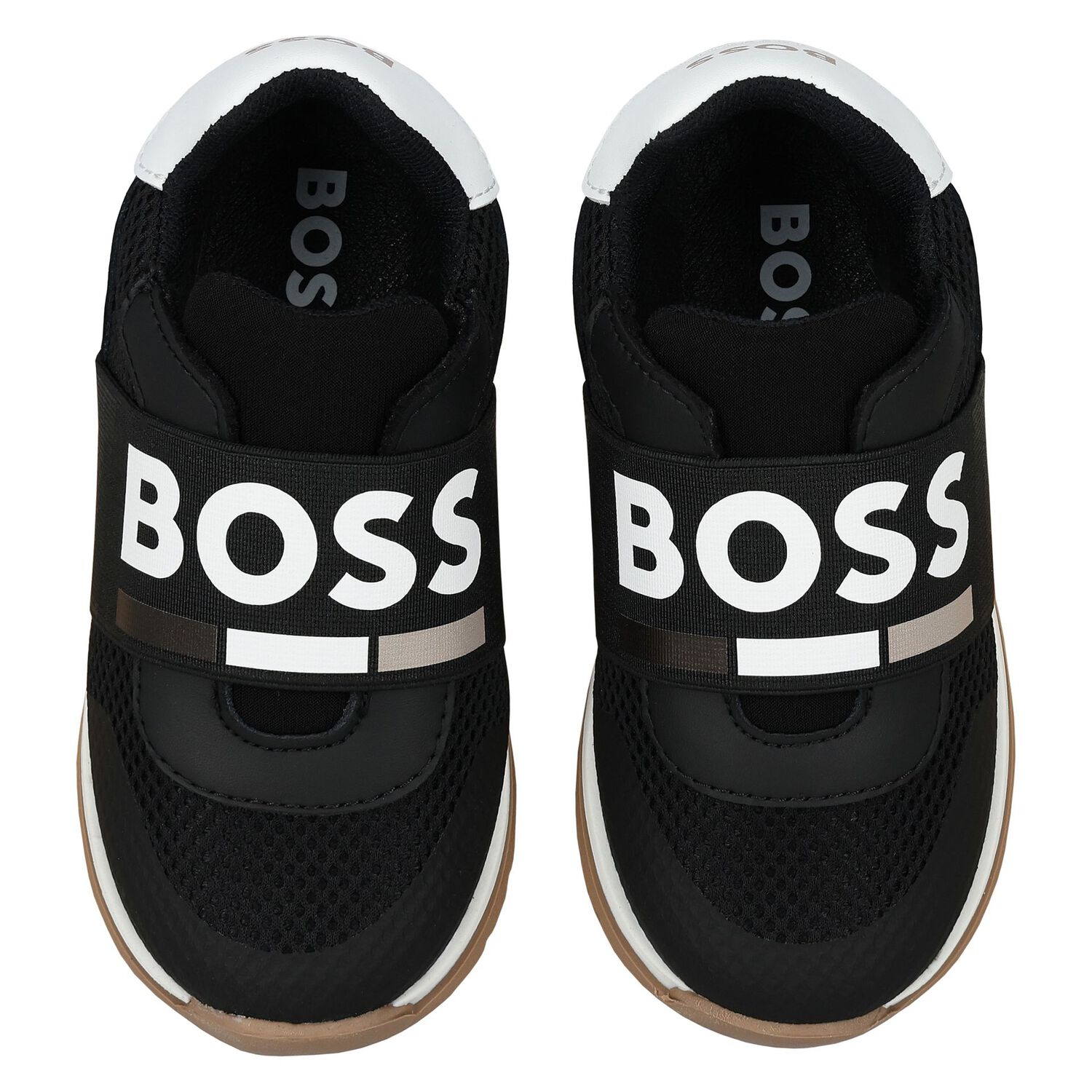 Boys Black Logo Trainers, 1, hi-res image number null