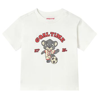 Younger Boys Ivory Tiger T-Shirt