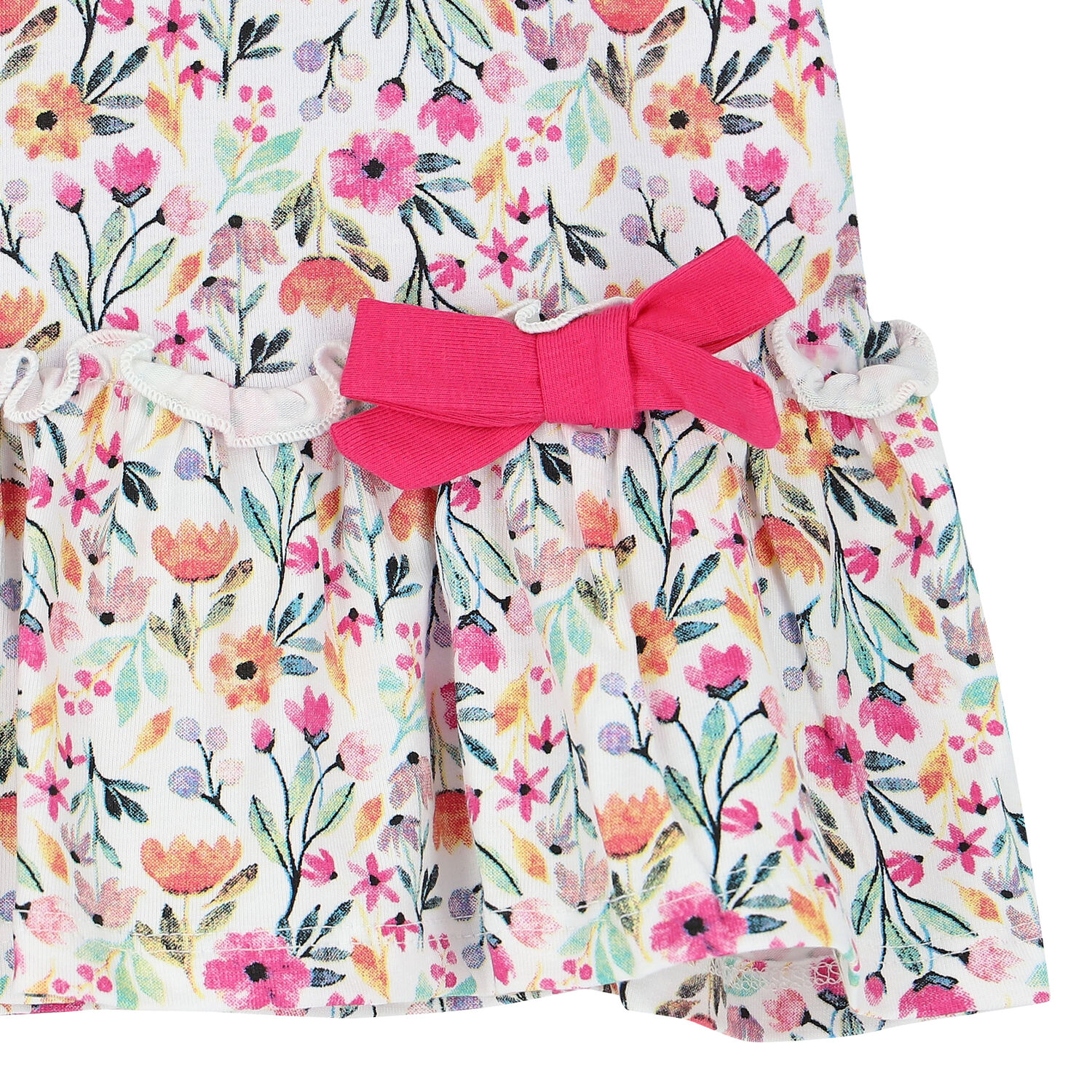 Baby Girls White Floral Dress, 1, hi-res image number null