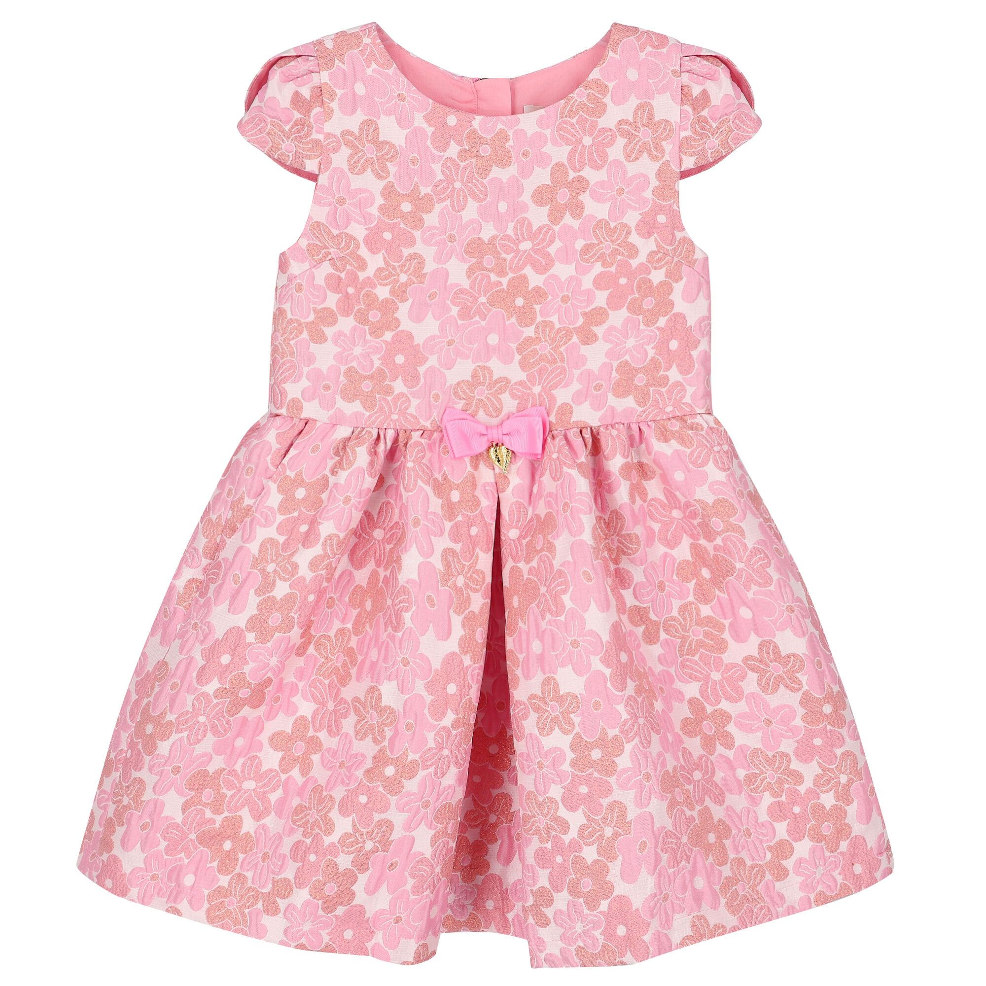 Angel s Face Girls Pink Floral Jacquard Dress Junior Couture UK