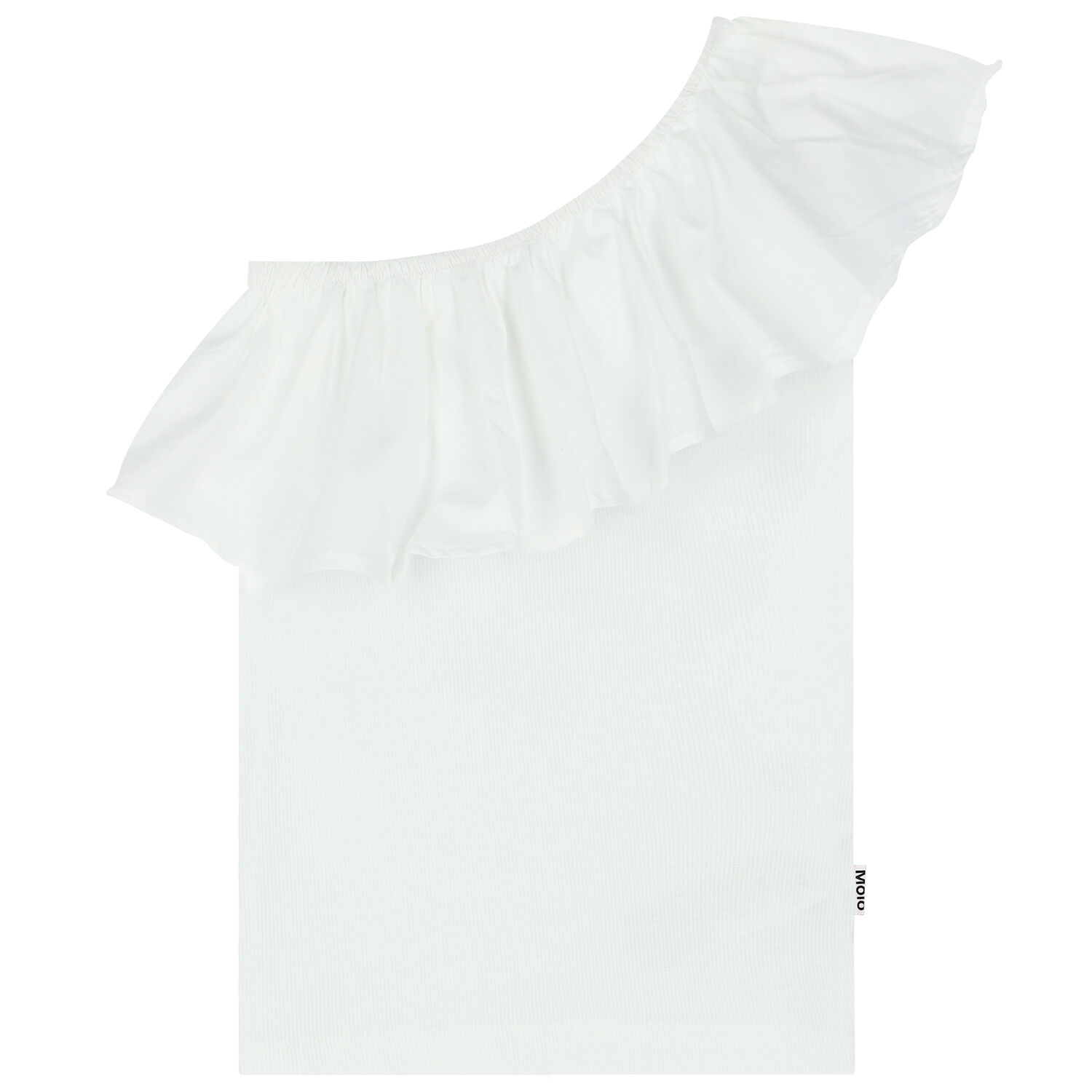 Girls White Ruffled Top, 1, hi-res image number null