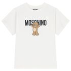 White Teddy Bear Logo T-Shirt, 1, hi-res