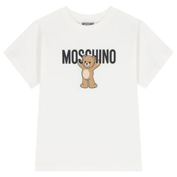 White Teddy Bear Logo T-Shirt
