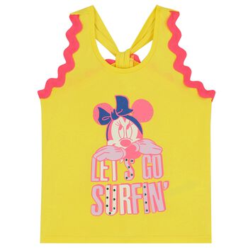 Girls Yellow Disney Sleeveless Top