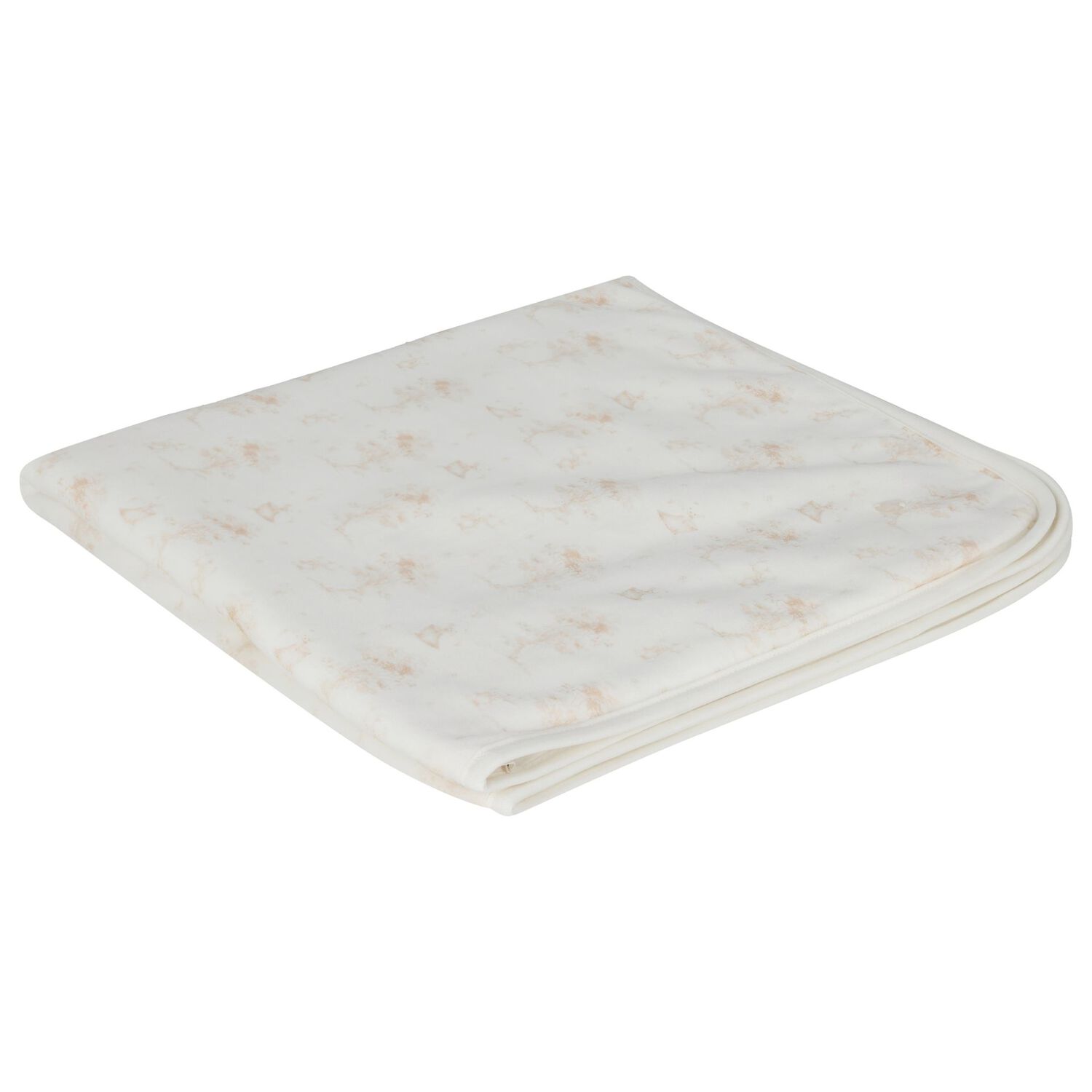 Baby Girls Ivory & Beige Teddy Bear Blanket, 1, hi-res