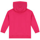 Girls Pink Logo Hooded Top, 1, hi-res