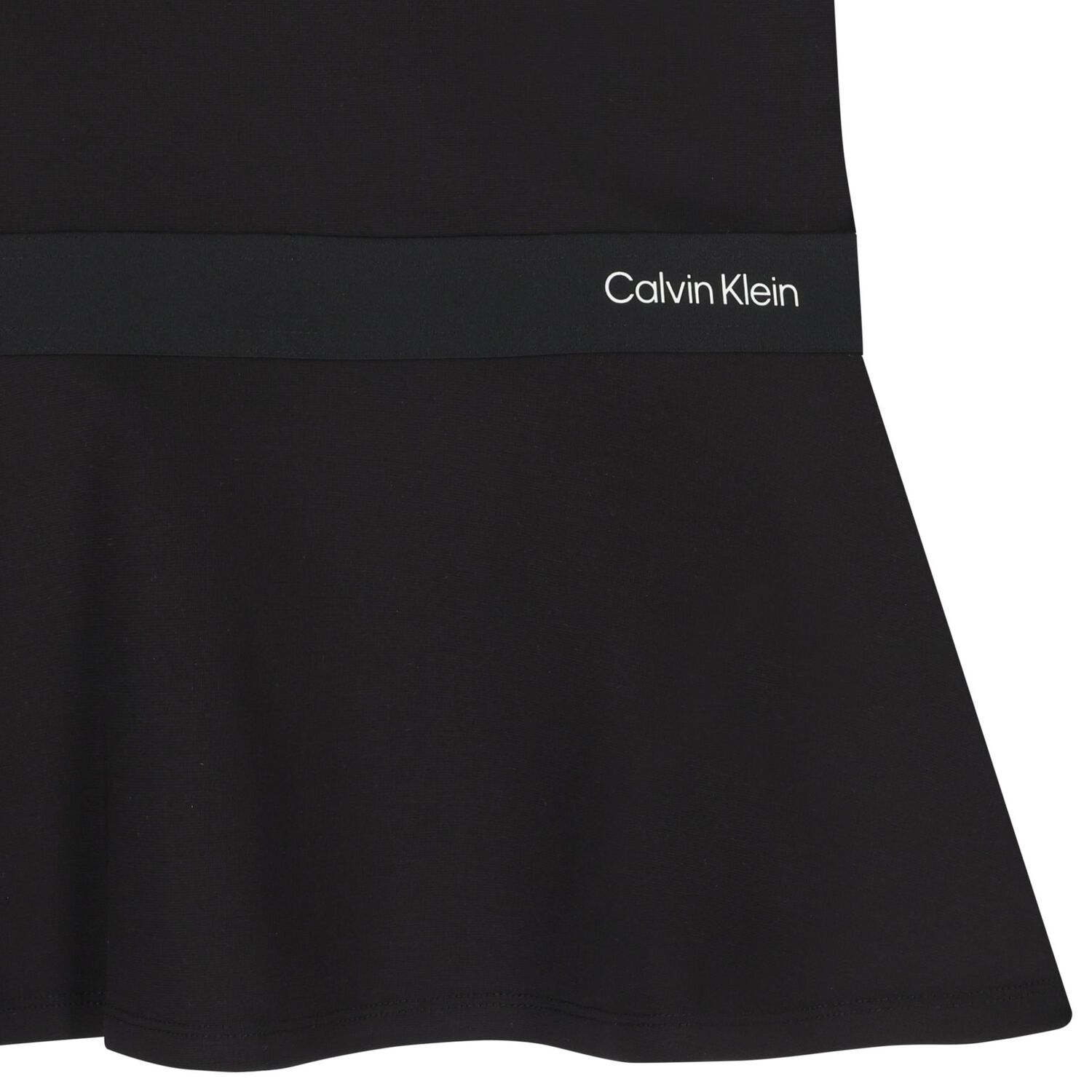 Girls Black Logo Dress, 1, hi-res