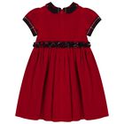 Girls Red Tartan Dress, 1, hi-res