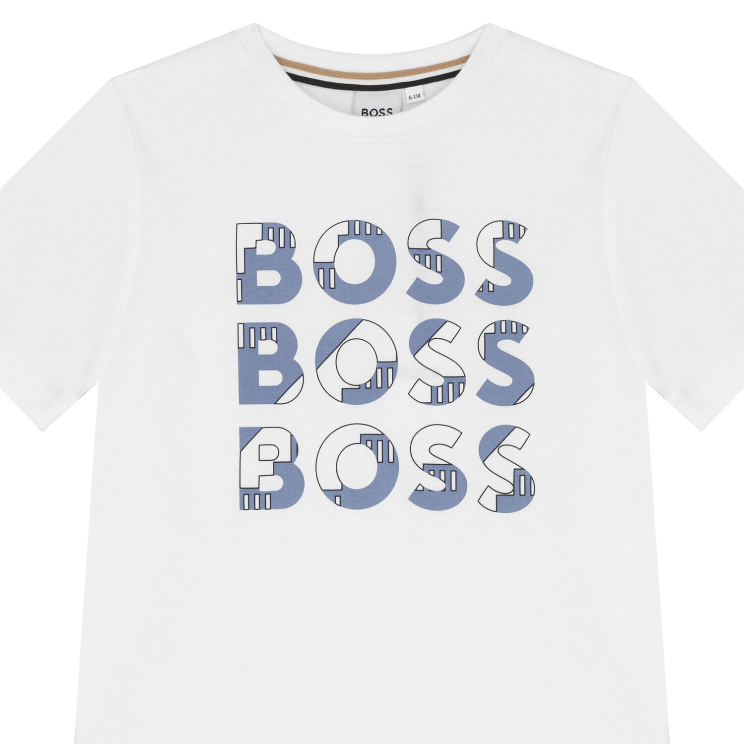 Boys White Logo T-Shirt, 2, hi-res image number null