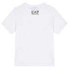 Boys White & Black Logo T-Shirt, 1, hi-res