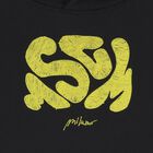 Boys Black Logo Hooded Top, 1, hi-res