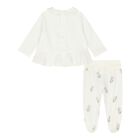 Baby Girls Ivory 2 Piece Babygrow, 2, hi-res