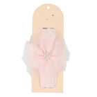 Girls Pink Tulle Flower Headband, 1, hi-res
