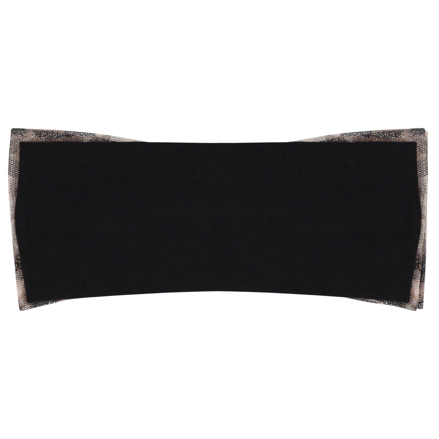 Baby Girls Black & Beige Bow Headband, 1, hi-res