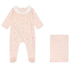 Baby Girls Pink Logo Babygrow Gift Set, 1, hi-res