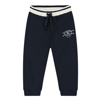 Baby Boys Navy Blue Logo Joggers