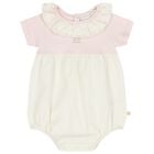 Baby Girls Pink & Ivory Logo Bodysuit, 1, hi-res