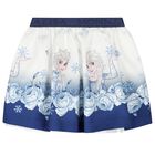 Girls Ivory & Navy Blue Disney Logo Skirt, 1, hi-res