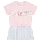 Girls Pink Floral Leggings Set, 1, hi-res